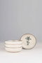Hermia Set de Cuencos de Porcelana Azul de 4 Piezas, 15 cm